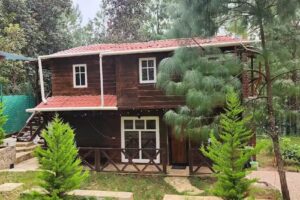 Caba&ntilde;a en medio del bosque