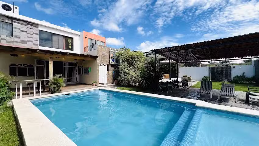 CASA DE CAMPO FLAMINGOS CON ALBERCA Y TERRAZA